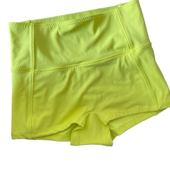 Fabletics NWTs Bandeau Top Shaping Bottoms Swim Suit Bikini Set Sour Lemon Small - Picture 4 of 8